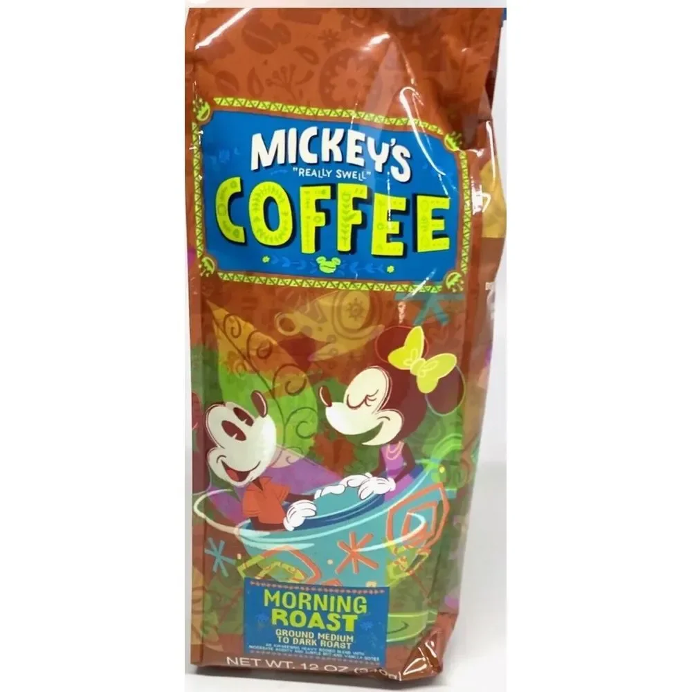Disney Parks Mickey's Really‎ Swell Ground Coffee Morning Roast 12oz Bag NEW
